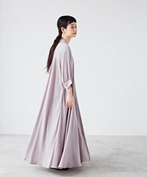 Libra Cue(リブラ キュー)の「Libra ボリュームマキシワンピース(ワンピース・レディース・ライトグレー/ベージュ/ネイビー・FREE)」の6枚目の写真