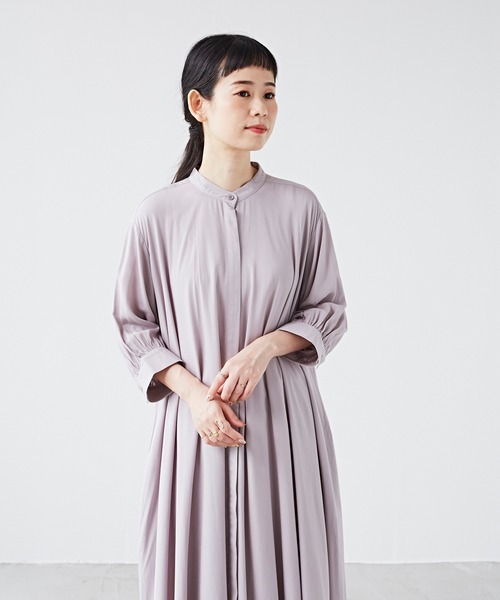 Libra Cue(リブラ キュー)の「Libra ボリュームマキシワンピース(ワンピース・レディース・ライトグレー/ベージュ/ネイビー・FREE)」の11枚目の写真