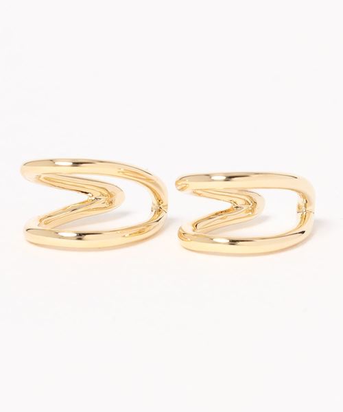 AMERICAN HOLIC(アメリカンホリック)の「2又メタルイヤカフ *(ピアス(両耳用)・レディース・シルバー/ゴールド・FREE)」の1枚目の写真