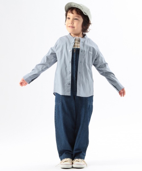 GLOBAL WORK（グローバルワーク）の「【キッズ】バンドカラー刺繍シャツ/888349（シャツ/ブラウス・キッズ・ホワイト/ライトブルー・110cm/100cm/120cm/130cm/140cm）」の5枚目の写真