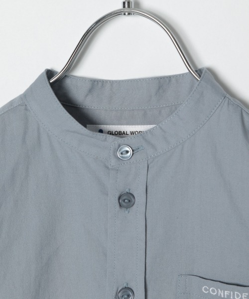 GLOBAL WORK（グローバルワーク）の「【キッズ】バンドカラー刺繍シャツ/888349（シャツ/ブラウス・キッズ・ホワイト/ライトブルー・110cm/100cm/120cm/130cm/140cm）」の9枚目の写真