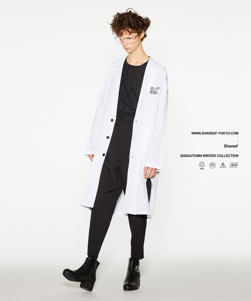 ジャケット・アウター SHAREEF COTTON PIQUE LABORATORY COAT BSCI Approved White Nonwoven Lab Coat Disposable Factory