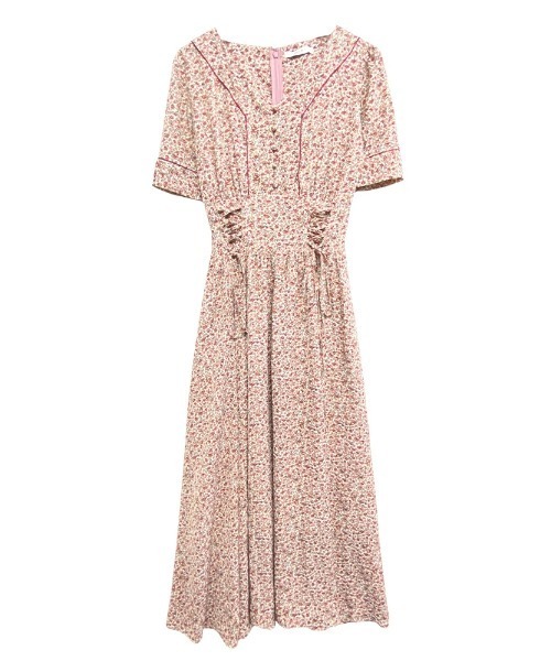 ECLIN（エクラン）の「パイピングレースアップワンピース（ワンピース  