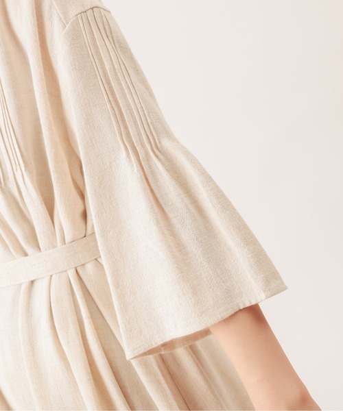 natural couture(ナチュラルクチュール)の「ピンタックカフタンワンピース(ワンピース・レディース・ブラック/ベージュ/レンガ・FREE)」の18枚目の写真