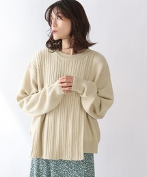 LOWRYS FARM | ケーブルレイヤープルオーバーＬＳ　895477(ニット/セーター)