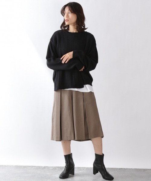 LOWRYS FARM(ローリーズファーム)の「ケーブルレイヤープルオーバーLS 895477(ニット/セーター・レディース・ブラック/ベージュ/グリーン・FREE)」の19枚目の写真