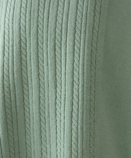 LOWRYS FARM(ローリーズファーム)の「ケーブルレイヤープルオーバーLS 895477(ニット/セーター・レディース・ブラック/ベージュ/グリーン・FREE)」の10枚目の写真