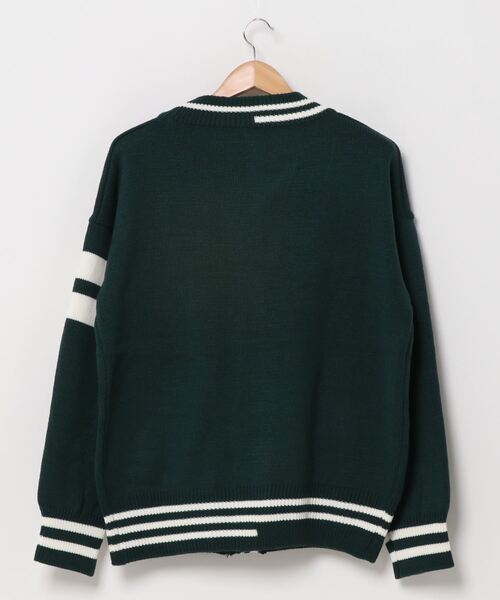 DING（ディング）の「DING/スクールニットカーディガン（カーディガン/ボレロ・レディース・グリーン/ブラック/オフホワイト・FREE）」の4枚目の写真