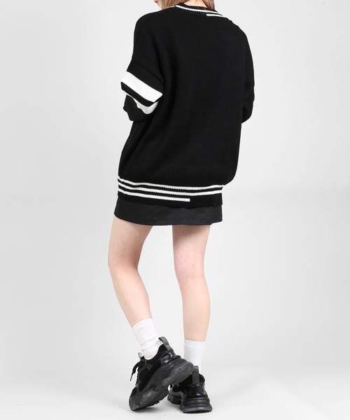 DING（ディング）の「DING/スクールニットカーディガン（カーディガン/ボレロ・レディース・グリーン/ブラック/オフホワイト・FREE）」の16枚目の写真