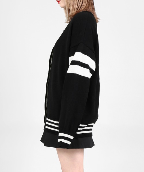 DING（ディング）の「DING/スクールニットカーディガン（カーディガン/ボレロ・レディース・グリーン/ブラック/オフホワイト・FREE）」の15枚目の写真