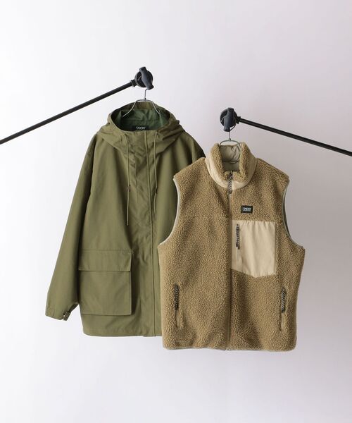 シップス　TAION 美品　オリーブ マウンテンパーカー フリース ベスト　S SHIPS any（シップス エニィ）の「SHIPS any: 6WAY マウンテンパーカー