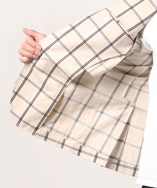 GIANNETTO（ジャンネット）の「giannetto/ウィンドペーン２Ｂジャケット（テーラードジャケット・メンズ・ベージュ・44）」の4枚目の写真