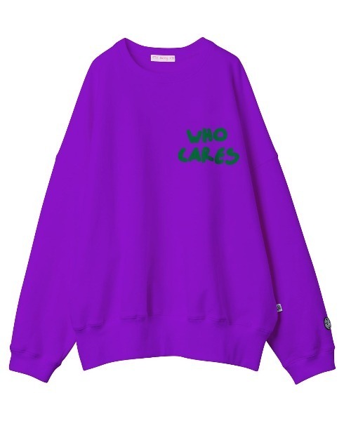 Little sunny bite(リトルサニーバイト)の「LittleSunnyBite/リトルサニーバイト/who cares stitch sweat top(スウェット・レディース・ホワイト/ブラック/パープル/レッド/イエロー・FREE)」の3枚目の写真