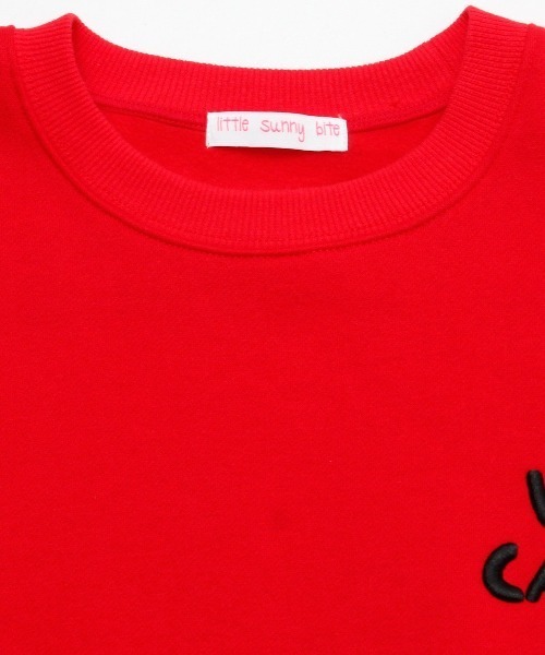 Little sunny bite(リトルサニーバイト)の「LittleSunnyBite/リトルサニーバイト/who cares stitch sweat top(スウェット・レディース・ホワイト/ブラック/パープル/レッド/イエロー・FREE)」の6枚目の写真