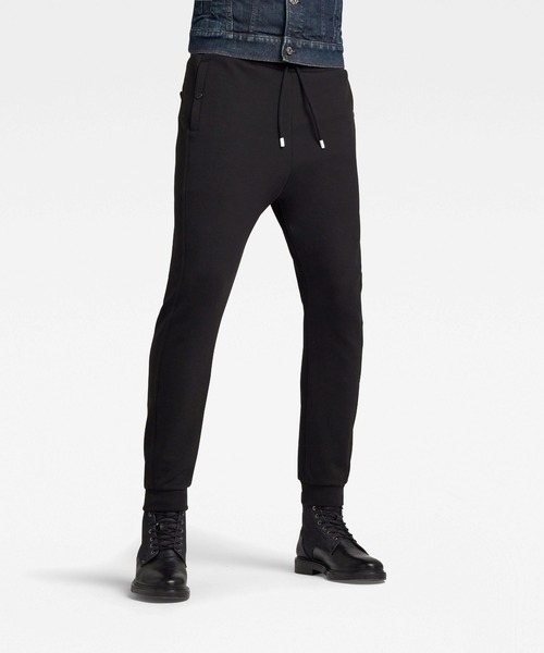 G-STAR（ジースター）の「Moto Mixed Mesh Sweatpants（スウェットパンツ・メンズ・ダークブラック/ヘザーグレー・MEDIUM/SMALL/X-SMALL/LARGE/X-LARGE）」の2枚目の写真