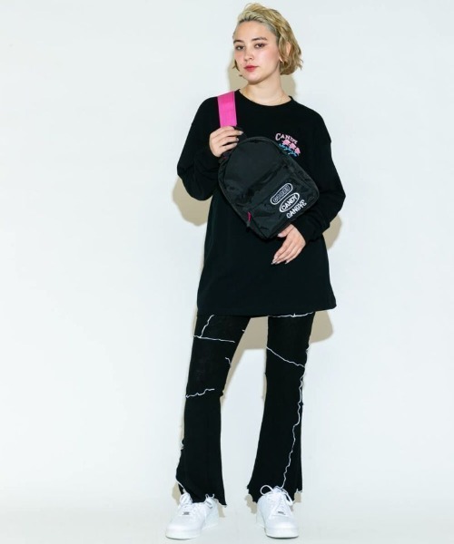 Candy Stripper（キャンディストリッパー）の「LOGO BODY バッグ（ショルダーバッグ・レディース・ブラック×グリーン/ブラック×ピンク・FREE）」の5枚目の写真