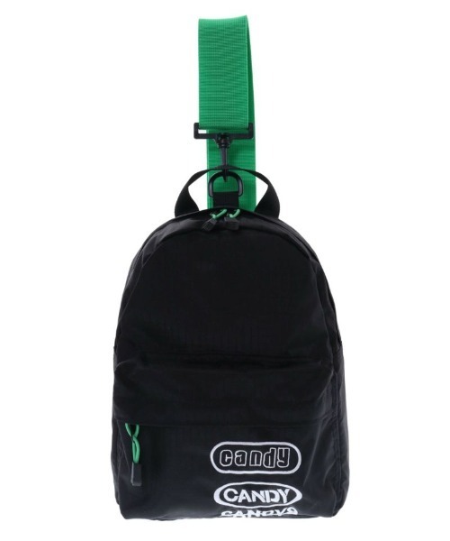 Candy Stripper（キャンディストリッパー）の「LOGO BODY バッグ（ショルダーバッグ・レディース・ブラック×グリーン/ブラック×ピンク・FREE）」の4枚目の写真