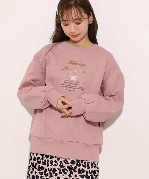 one after another NICE CLAUP（ワンアフターアナザーナイスクラップ）の「アソートプリントスウェット（Tシャツ/カットソー・レディース・グレー/オフホワイト/サックスブルー/ピンク/ホワイト系その他/ライトピンク/ホワイト系その他2・FREE）」の6枚目の写真