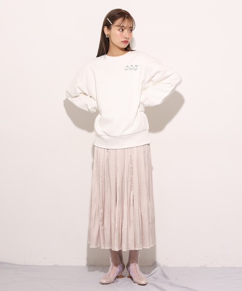 one after another NICE CLAUP（ワンアフターアナザーナイスクラップ）の「アソートプリントスウェット（Tシャツ/カットソー・レディース・グレー/オフホワイト/サックスブルー/ピンク/ホワイト系その他/ライトピンク/ホワイト系その他2・FREE）」の11枚目の写真