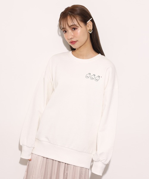 one after another NICE CLAUP（ワンアフターアナザーナイスクラップ）の「アソートプリントスウェット（Tシャツ/カットソー・レディース・グレー/オフホワイト/サックスブルー/ピンク/ホワイト系その他/ライトピンク/ホワイト系その他2・FREE）」の19枚目の写真