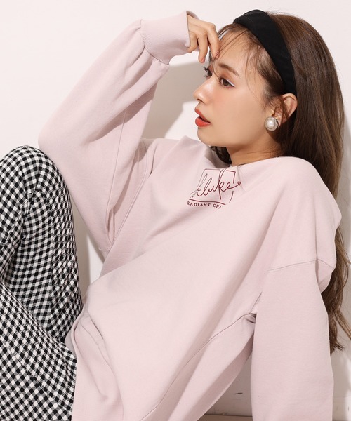 one after another NICE CLAUP（ワンアフターアナザーナイスクラップ）の「アソートプリントスウェット（Tシャツ/カットソー・レディース・グレー/オフホワイト/サックスブルー/ピンク/ホワイト系その他/ライトピンク/ホワイト系その他2・FREE）」の9枚目の写真