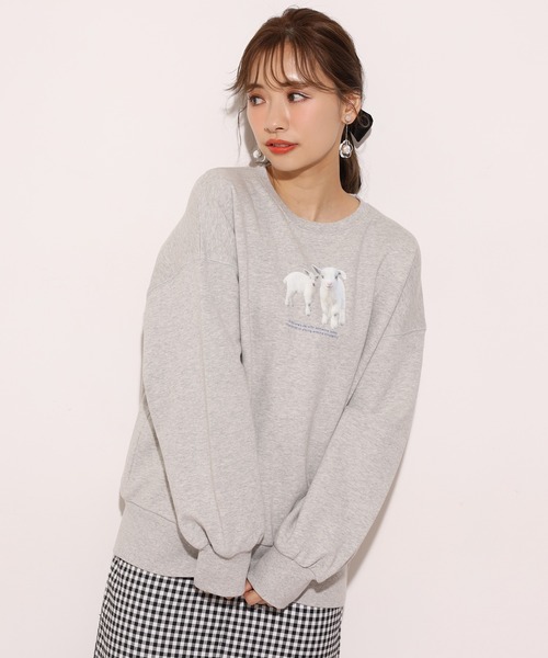 one after another NICE CLAUP（ワンアフターアナザーナイスクラップ）の「アソートプリントスウェット（Tシャツ/カットソー・レディース・グレー/オフホワイト/サックスブルー/ピンク/ホワイト系その他/ライトピンク/ホワイト系その他2・FREE）」の13枚目の写真