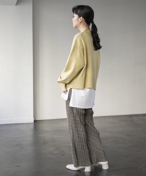 LOWRYS FARM（ローリーズファーム）の「ｓｅｌｆｃｕｔチェックプリーツパンツ　929085（その他パンツ・レディース・ベージュ/ダークブラウン・FREE）」の17枚目の写真
