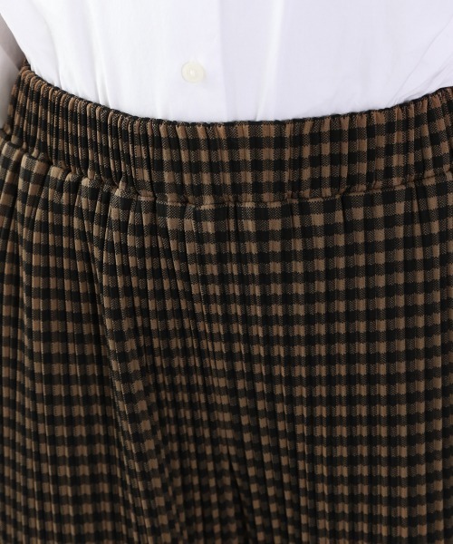 LOWRYS FARM（ローリーズファーム）の「ｓｅｌｆｃｕｔチェックプリーツパンツ　929085（その他パンツ・レディース・ベージュ/ダークブラウン・FREE）」の7枚目の写真