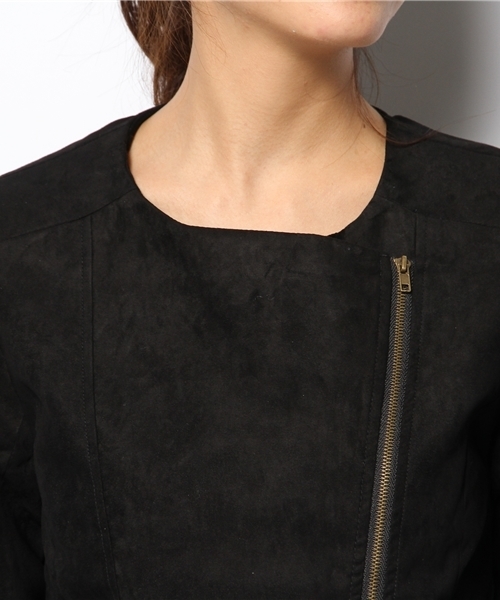 Chico（チコ）の「スエードライダースブルゾン（ライダースジャケット・レディース・ベージュ/オリーブ/ブラック・FREE）」の9枚目の写真