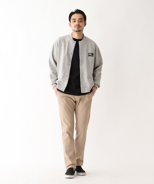 BASECONTROL（ベースコントロール）の「◆使える抗菌防臭ストレッチ裏毛 2段ロゴスタジャン風ブルゾン（ブルゾン・メンズ・ブラック/ライトブルー/グレー・03/02/04）」の5枚目の写真