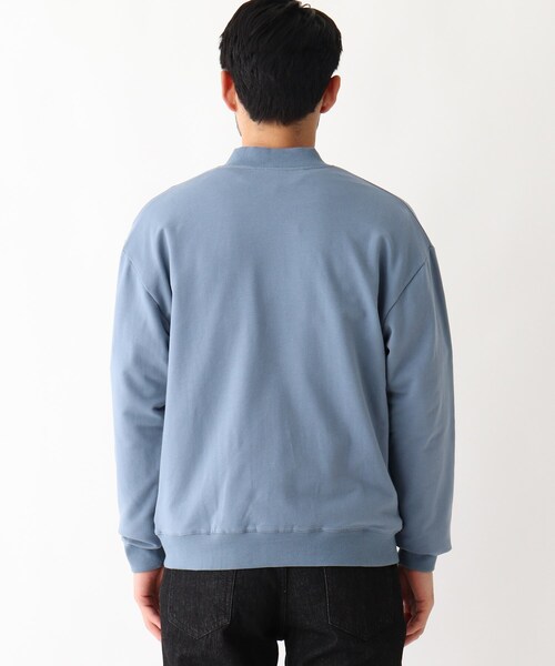 BASECONTROL（ベースコントロール）の「◆使える抗菌防臭ストレッチ裏毛 2段ロゴスタジャン風ブルゾン（ブルゾン・メンズ・ブラック/ライトブルー/グレー・03/02/04）」の7枚目の写真