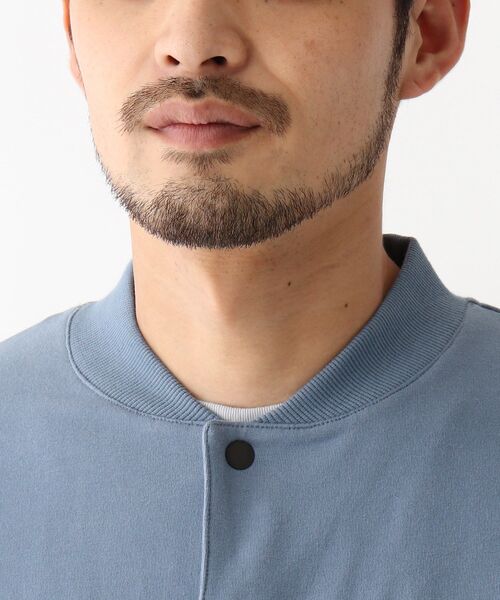 BASECONTROL（ベースコントロール）の「◆使える抗菌防臭ストレッチ裏毛 2段ロゴスタジャン風ブルゾン（ブルゾン・メンズ・ブラック/ライトブルー/グレー・03/02/04）」の8枚目の写真