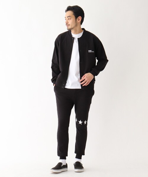 BASECONTROL（ベースコントロール）の「◆使える抗菌防臭ストレッチ裏毛 2段ロゴスタジャン風ブルゾン（ブルゾン・メンズ・ブラック/ライトブルー/グレー・03/02/04）」の13枚目の写真