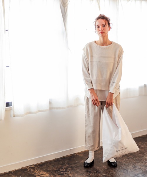 PUAL CE CIN（ピュアルセシン）の「チュールBAG／バッグ（トートバッグ・レディース・ホワイト/ブラック/グレー・ONE SIZE）」の4枚目の写真