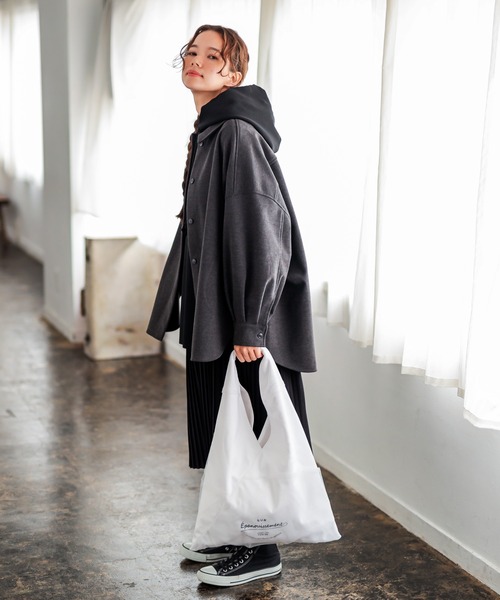 PUAL CE CIN（ピュアルセシン）の「チュールBAG／バッグ（トートバッグ・レディース・ホワイト/ブラック/グレー・ONE SIZE）」の7枚目の写真