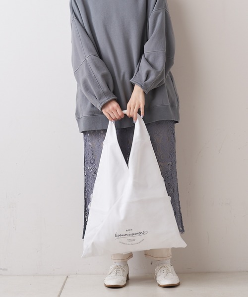 PUAL CE CIN（ピュアルセシン）の「チュールBAG／バッグ（トートバッグ・レディース・ホワイト/ブラック/グレー・ONE SIZE）」の10枚目の写真