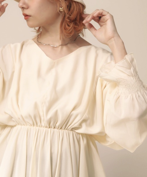 Bab(バブ)の「【WEB限定】ドルマンフレアトップス(シャツ/ブラウス・レディース・オフホワイト/ホワイト系その他/モカ/ブラック・38)」の6枚目の写真