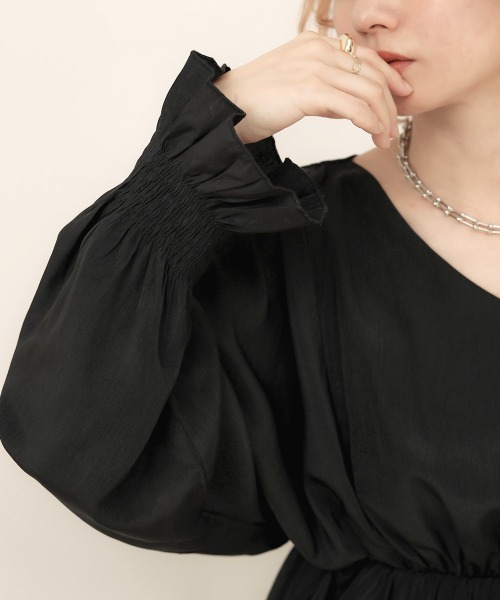 Bab(バブ)の「【WEB限定】ドルマンフレアトップス(シャツ/ブラウス・レディース・オフホワイト/ホワイト系その他/モカ/ブラック・38)」の18枚目の写真