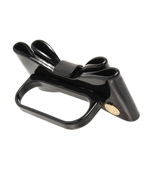 Ray BEAMS（レイビームス）の「LOTUS PINK / BIG リボン リング（リング・レディース・ブラック・ONE SIZE）」の4枚目の写真