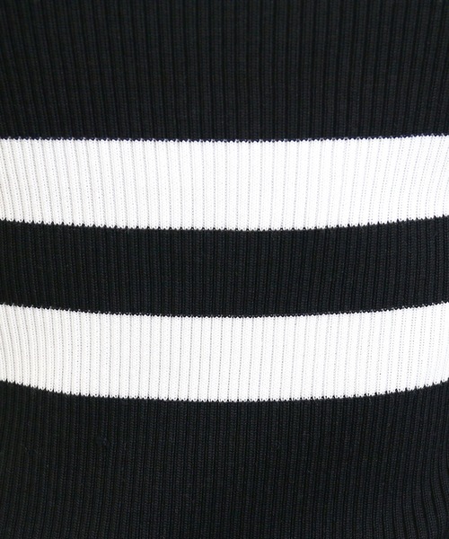 Roomy's（ルーミーズ）の「配色タイトワンピース（ワンピース・レディース・オフホワイト/モカ/ブラック・FREE）」の8枚目の写真