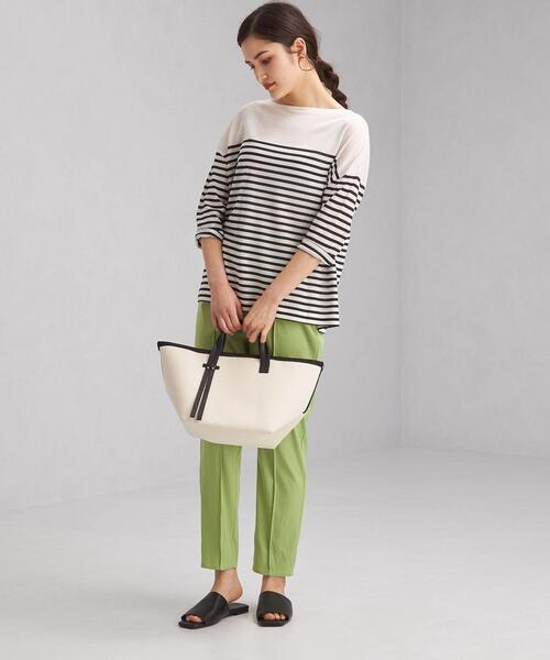 green label relaxing（グリーンレーベルリラクシング）の「FFC オーバーサイズ Tシャツ / ボーダー（Tシャツ/カットソー・レディース・ライトブルー/ブラック/ワインレッド/ナチュラル・FREE）」の7枚目の写真