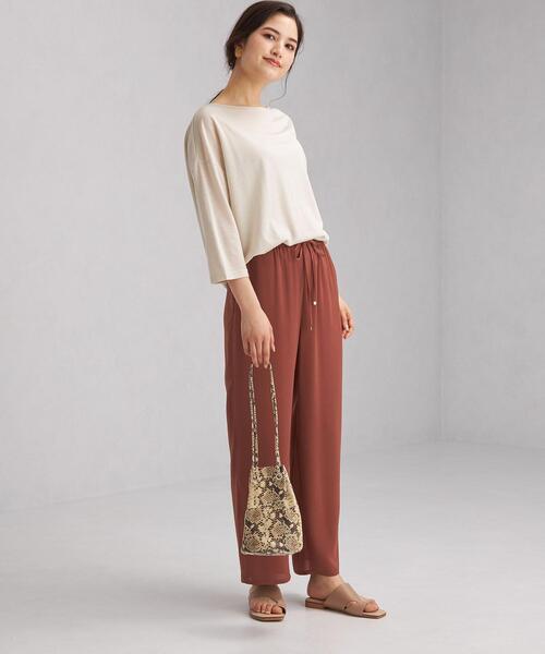 green label relaxing（グリーンレーベルリラクシング）の「FFC オーバーサイズ Tシャツ / ボーダー（Tシャツ/カットソー・レディース・ライトブルー/ブラック/ワインレッド/ナチュラル・FREE）」の18枚目の写真