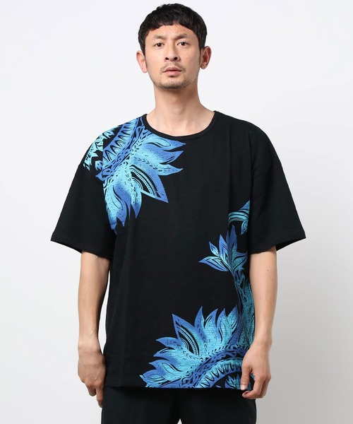 チャイハネ（チャイハネ）の「【チャイハネ】リゾートトライバルメンズTシャツ（Tシャツ/カットソー・メンズ・ベージュ/ブラック/ホワイト/グリーン/ブルー/オフホワイト/オレンジ/ライトベージュ/ダークグリーン・FREE）」の19枚目の写真