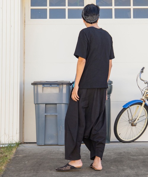 チャイハネ（チャイハネ）の「【チャイハネ】リゾートトライバルメンズTシャツ（Tシャツ/カットソー・メンズ・ベージュ/ブラック/ホワイト/グリーン/ブルー/オフホワイト/オレンジ/ライトベージュ/ダークグリーン・FREE）」の22枚目の写真