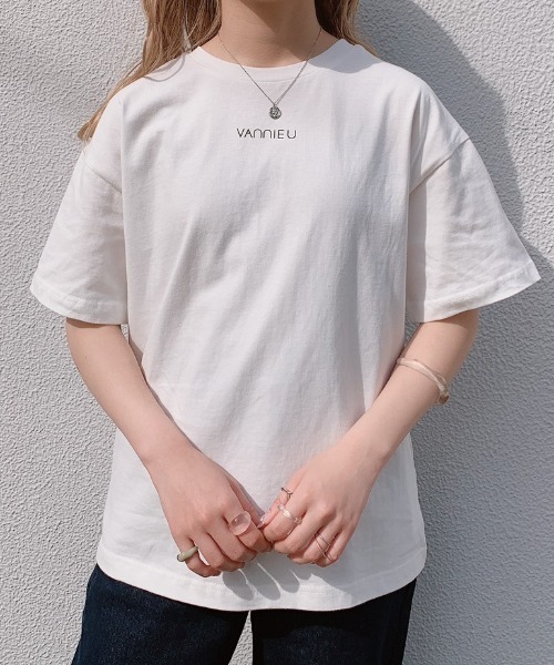 VANNIE U(ヴァニーユー)の「2WAYロゴTシャツ(Tシャツ/カットソー・レディース・ホワイト/ブラック/イエロー/ライトグリーン・FREE)」の5枚目の写真