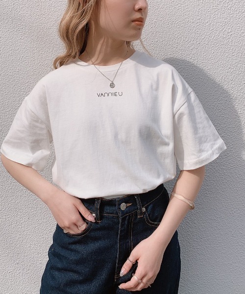 VANNIE U(ヴァニーユー)の「2WAYロゴTシャツ(Tシャツ/カットソー・レディース・ホワイト/ブラック/イエロー/ライトグリーン・FREE)」の17枚目の写真