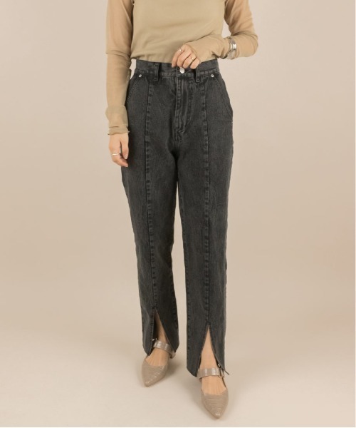 RANDA（ランダ）の「センタースリットデザインパンツ（デニムパンツ・レディース・インディゴブルー/アイボリー/ブラック・0/1）」の19枚目の写真