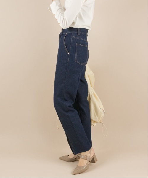 RANDA（ランダ）の「センタースリットデザインパンツ（デニムパンツ・レディース・インディゴブルー/アイボリー/ブラック・0/1）」の12枚目の写真