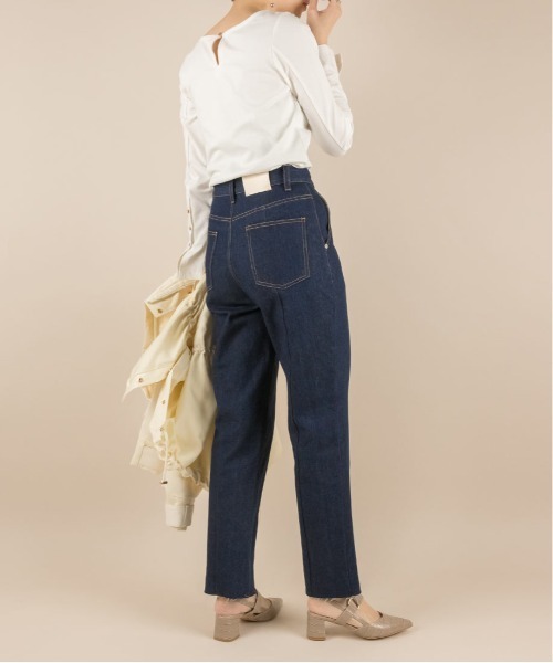 RANDA（ランダ）の「センタースリットデザインパンツ（デニムパンツ・レディース・インディゴブルー/アイボリー/ブラック・0/1）」の10枚目の写真