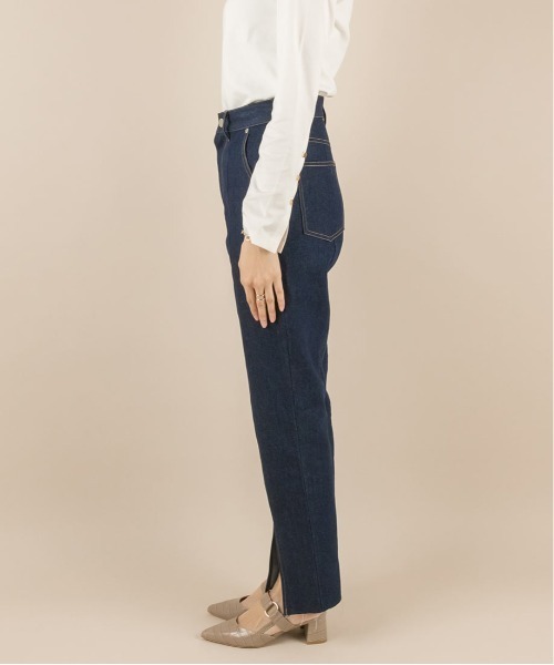 RANDA（ランダ）の「センタースリットデザインパンツ（デニムパンツ・レディース・インディゴブルー/アイボリー/ブラック・0/1）」の5枚目の写真
